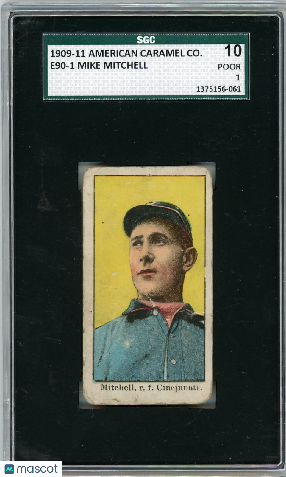 1909 American Caramel Co. (E90-1) Mike Mitchell SGC 1