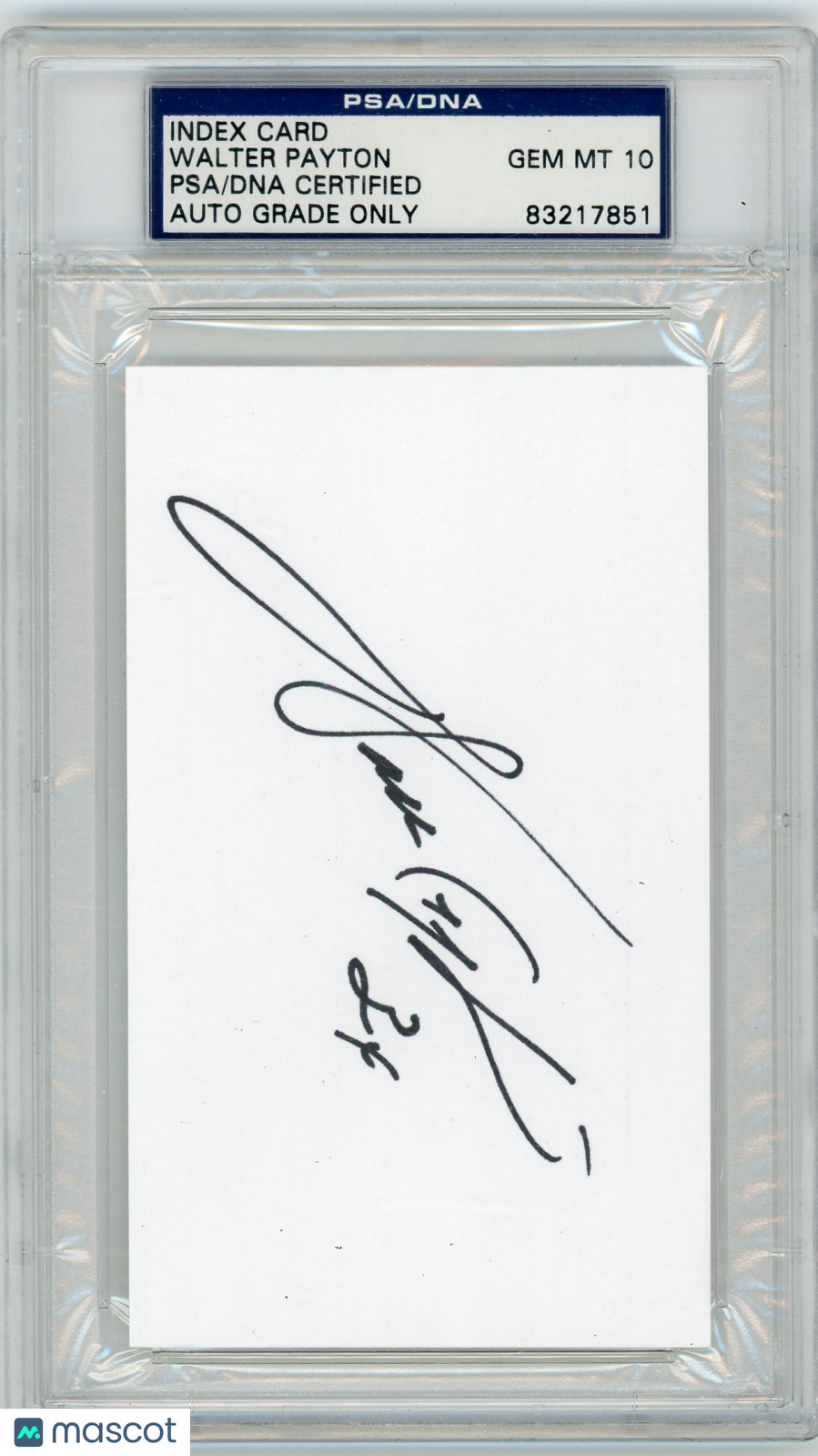 Walter Payton PSA A Auto 10