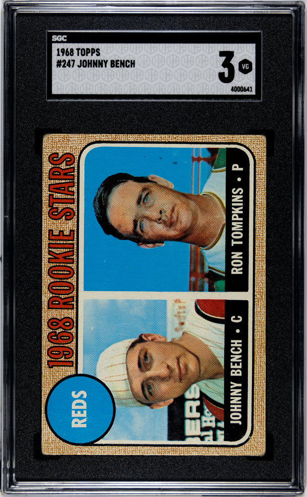 1968 TOPPS JOHNNY BENCH #247 SGC 3