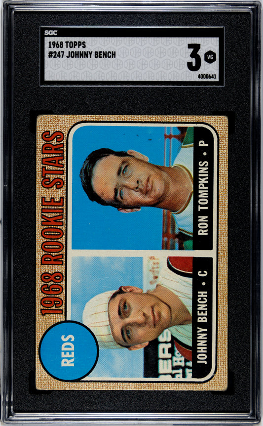 1968 TOPPS JOHNNY BENCH #247 SGC 3