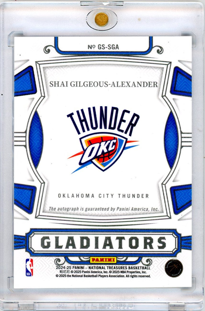 2024 National Treasures Gladiators Shai Gilgeous-Alexander #GS-SGA Gold Auto /10