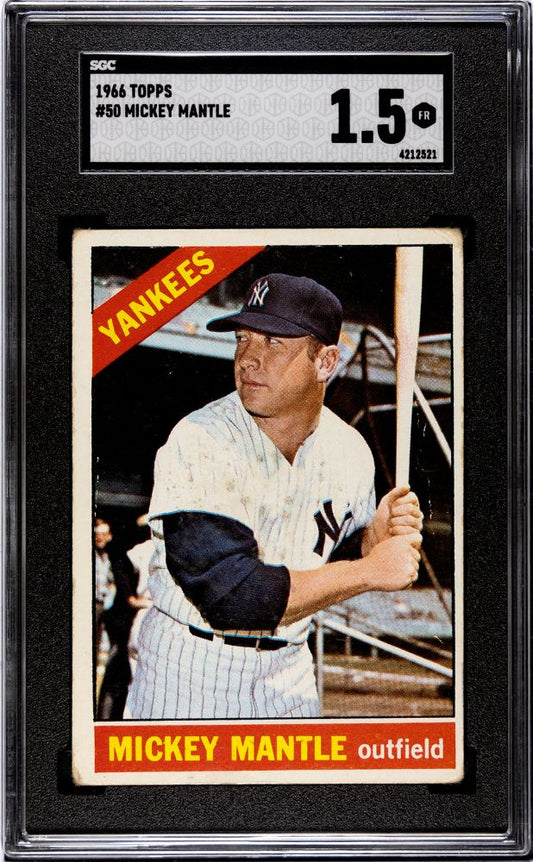 1966 TOPPS MICKEY MANTLE #50 SGC 1.5