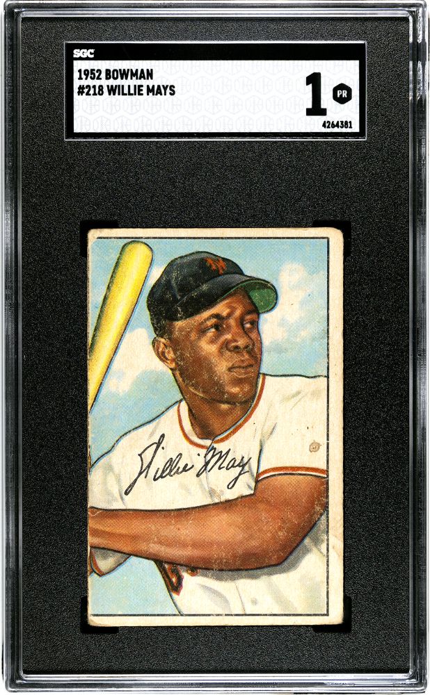 1952 BOWMAN WILLIE MAYS #218 SGC 1