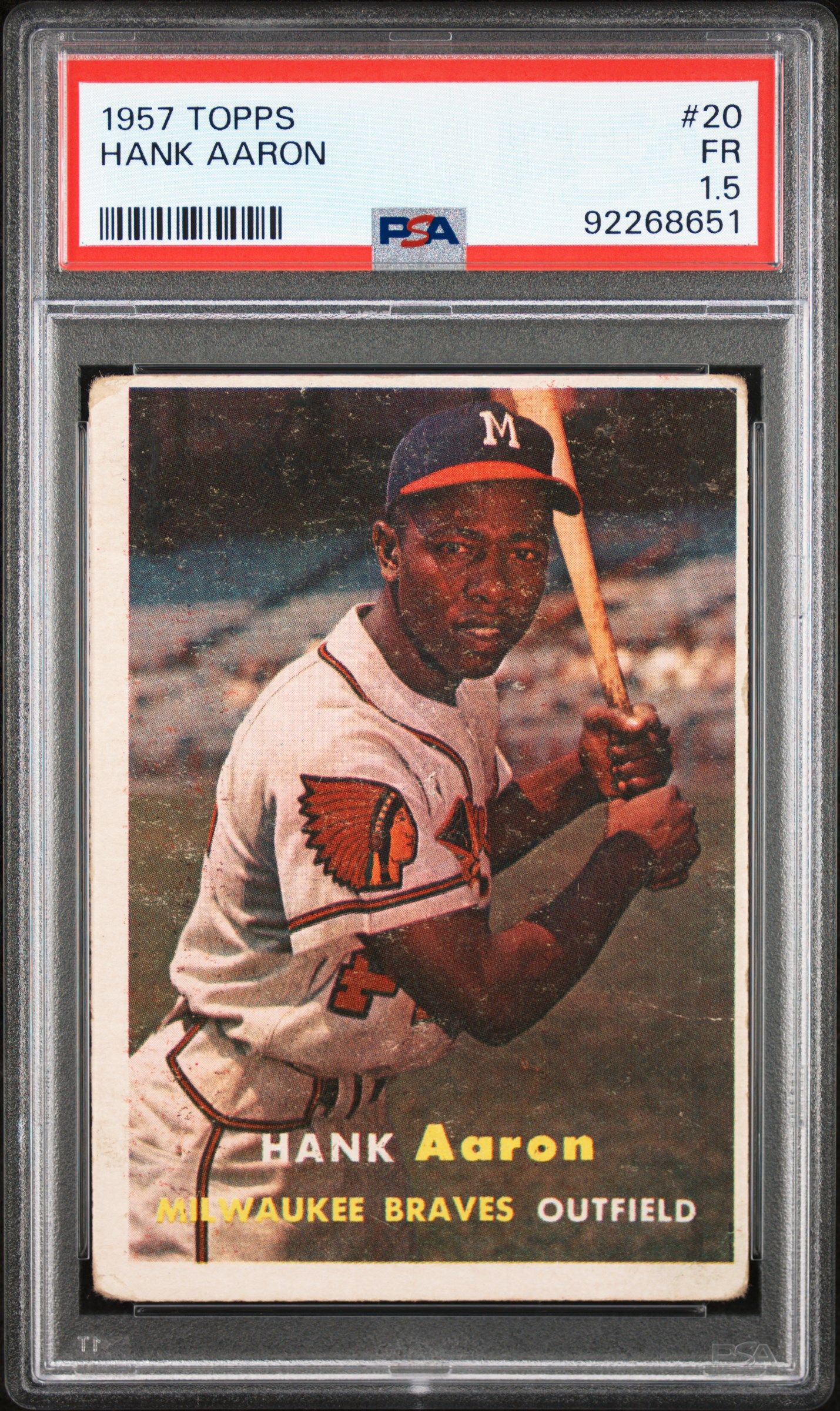 1957 TOPPS HANK AARON #20 PSA 1.5