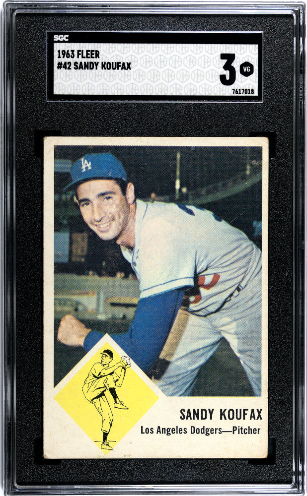 1963 FLEER SANDY KOUFAX #42 SGC 3