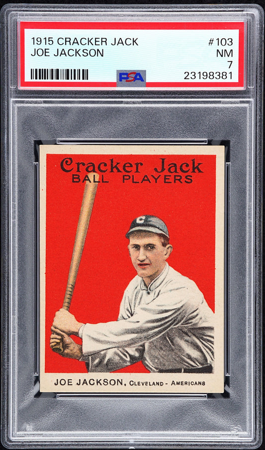 1915 JOE JACKSON CRACKER JACK #103 PSA 7