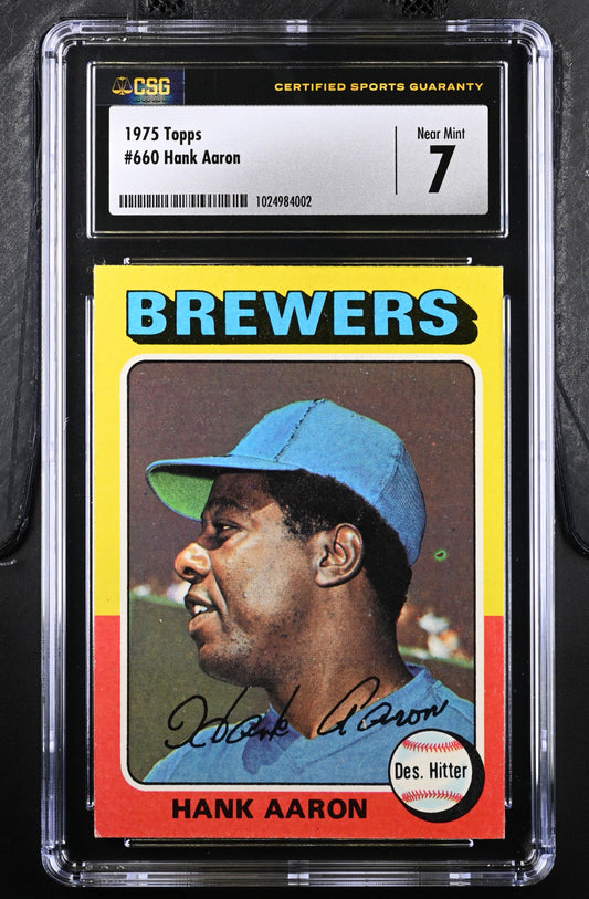 1975 TOPPS HANK AARON #660 CSG 7