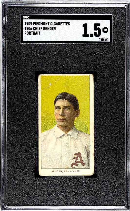 1909 BENDER, CHIEF PIEDMONT CIGARETTES (T206) PORTRAIT SGC 1.5