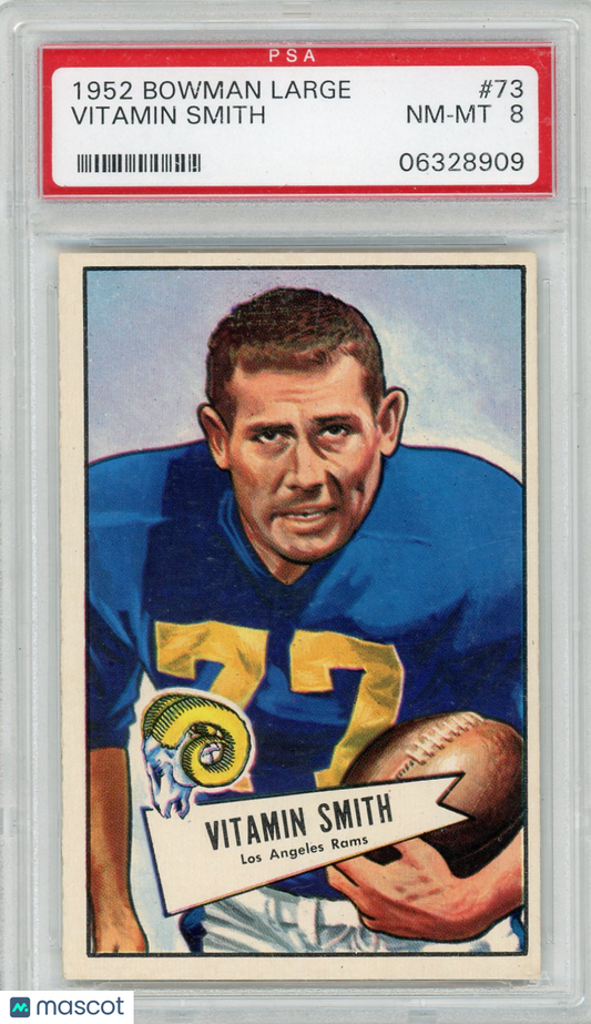 1952 Bowman Large Vitamin Smith #73 PSA 8