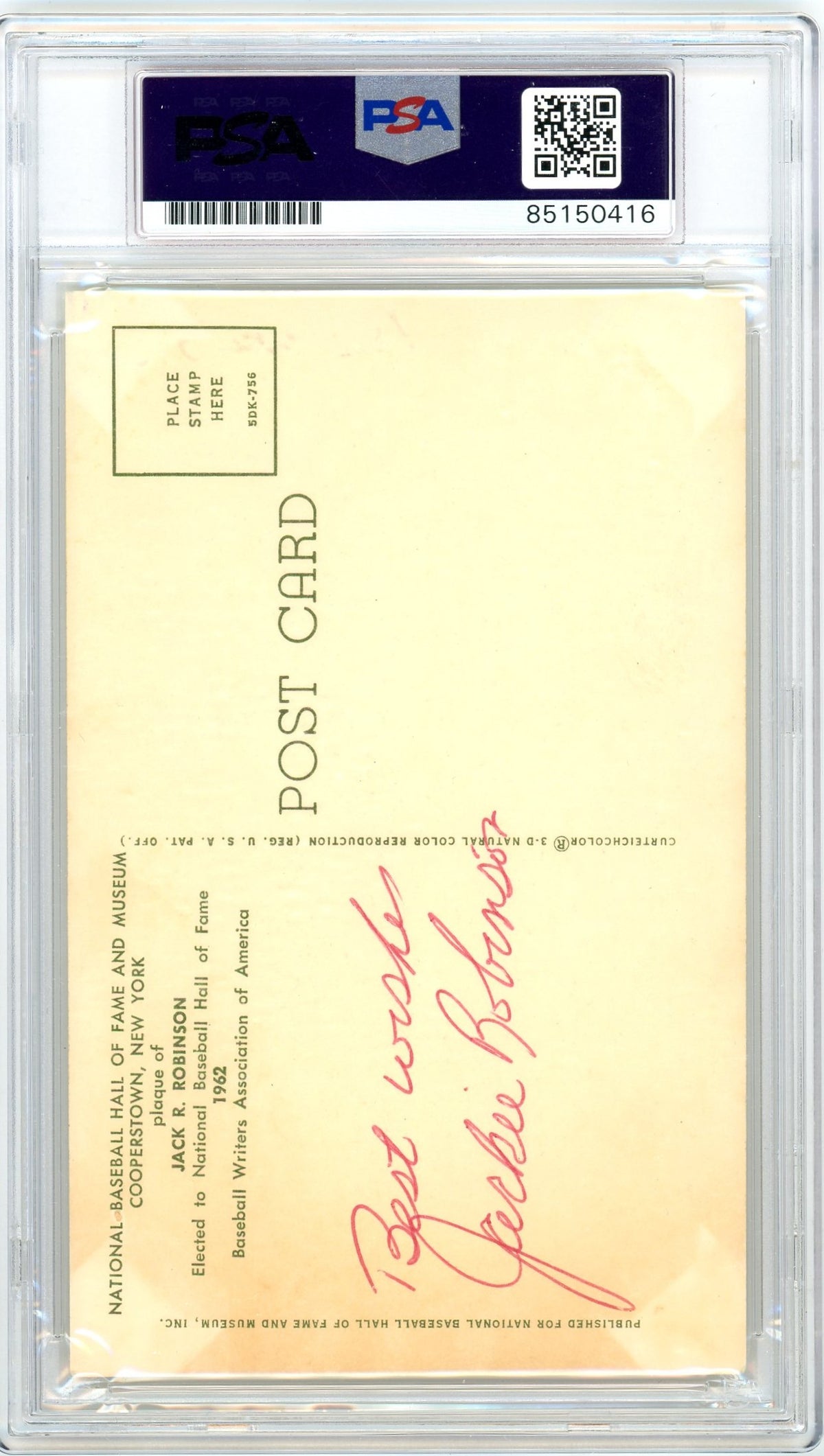 Jackie Robinson PSA A Auto 8.5