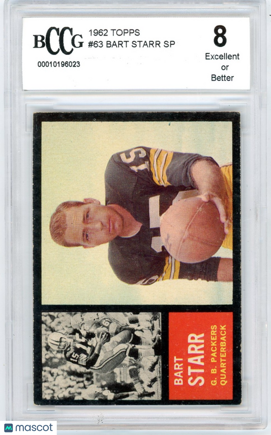 1962 Topps Bart Starr SP #63 BCCG 8
