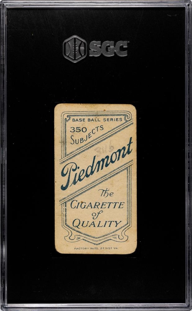 1910 MATHEWSON, CHRISTY PIEDMONT CIGARETTES (T206) DARK CAP SGC 1.5