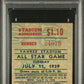 1939 STAR A.L.-3, N.L.-1 ALL- GAME-STUB YANKEE STADIUM, NEW YORK #STUB PSA 4