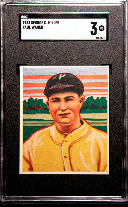 1933 PAUL WANER GEORGE C. MILLER SGC 3