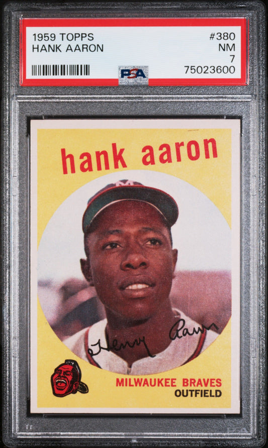 1959 TOPPS HANK AARON #380 PSA 7