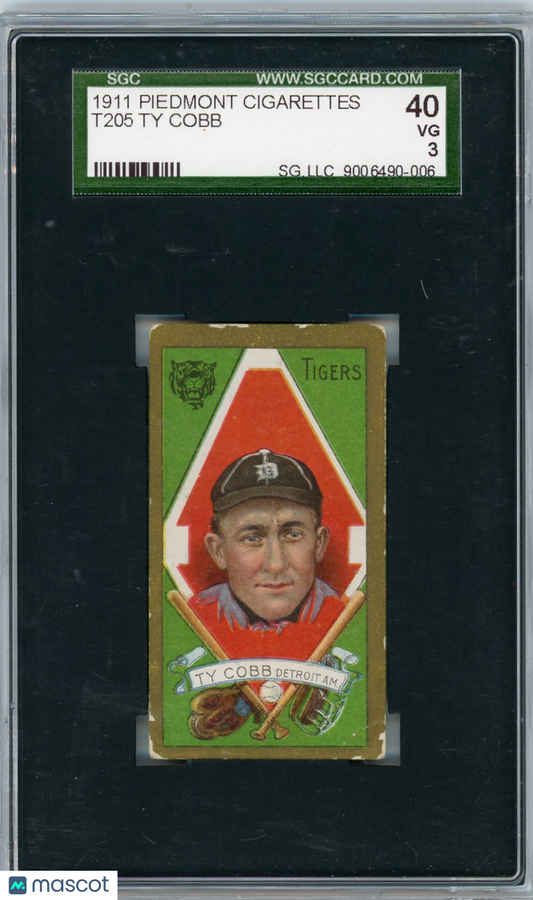 1911 Piedmont Cigarettes (T205) Ty Cobb SGC 3
