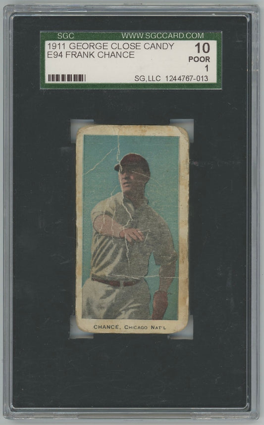 1911 George Close Candy Co. (E94) Frank Chance SGC 1