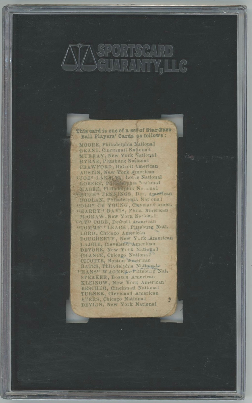 1911 George Close Candy Co. (E94) Frank Chance SGC 1