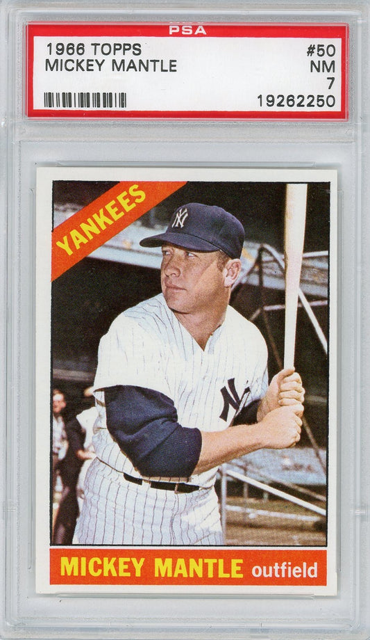 1966 TOPPS MICKEY MANTLE #50 PSA 7