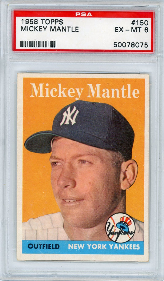 1958 Topps Mickey Mantle #150 PSA 6