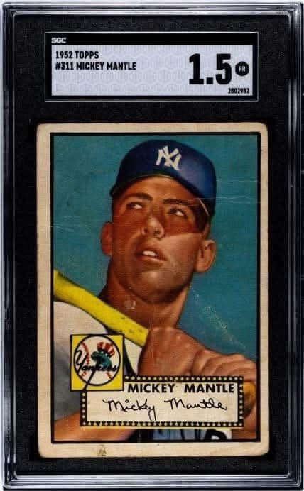 MEGA BREAK - 1952 Topps Mickey Mantle RC SGC 1.5!! (FEB 2025)