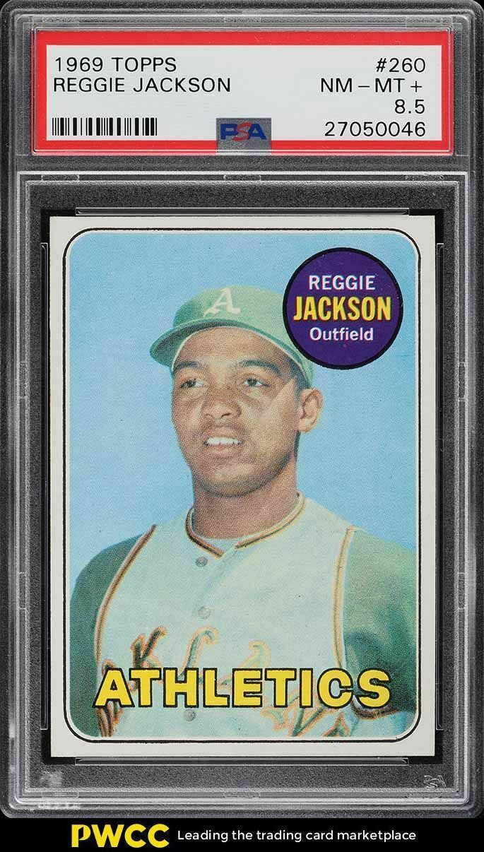 1969 TOPPS REGGIE JACKSON #260 PSA 8.5