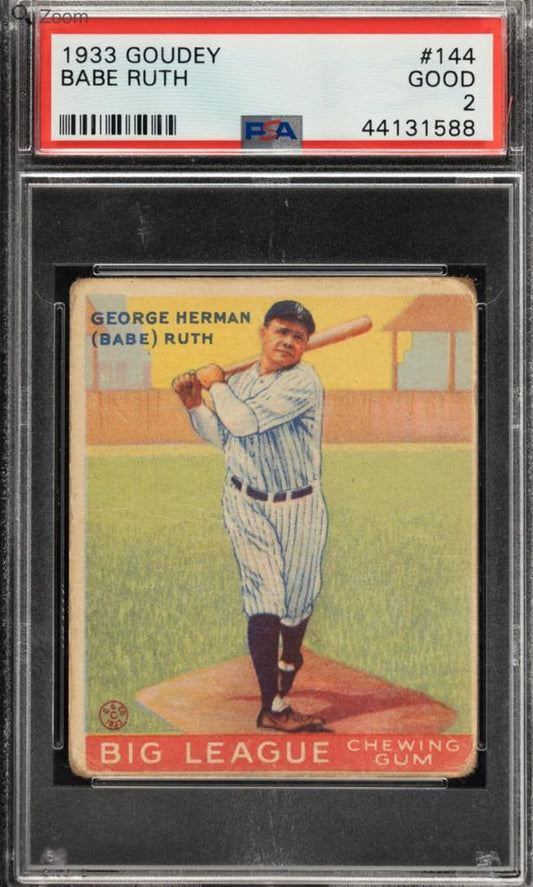 1933 GOUDEY BABE RUTH #144 PSA 2