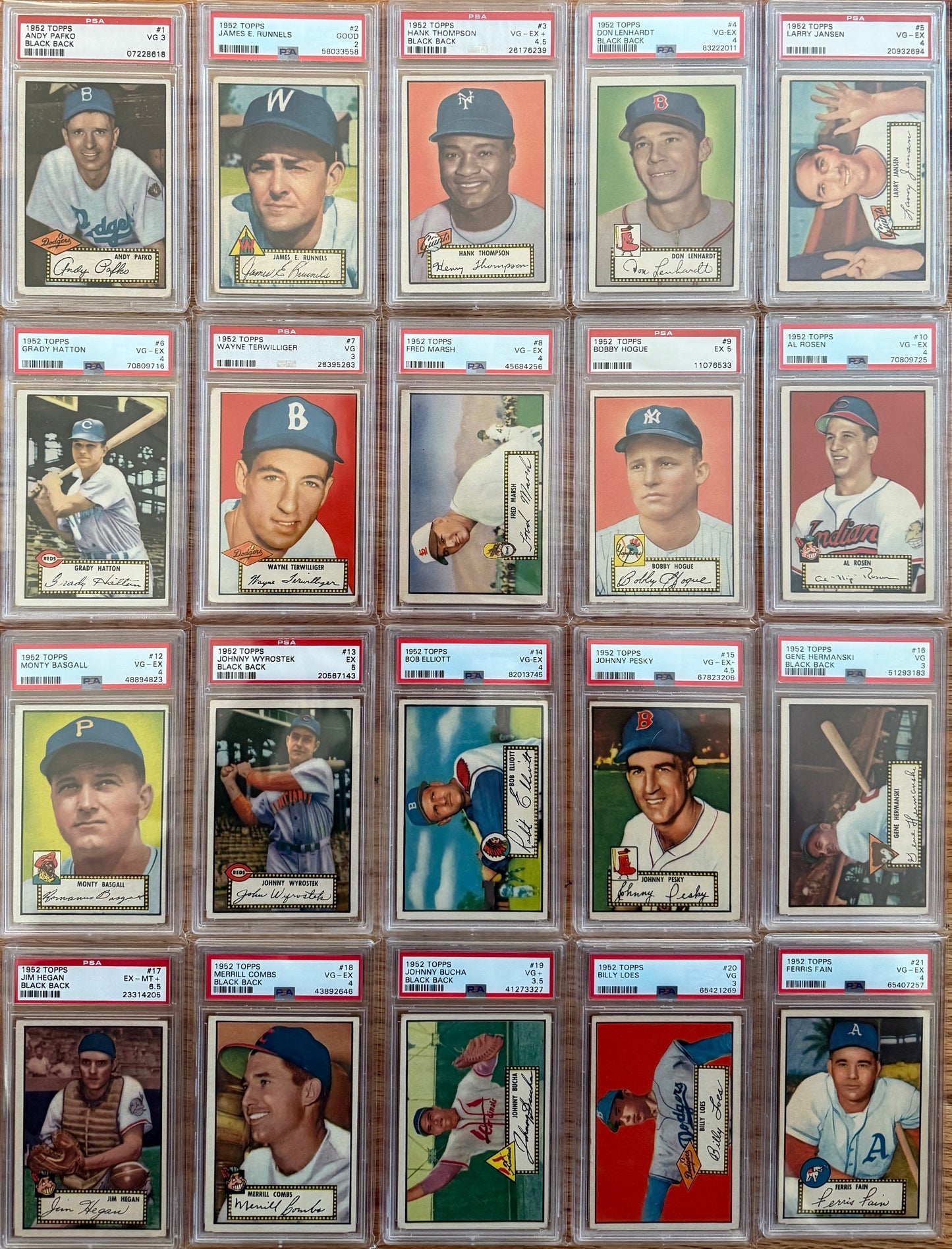 MEGA BREAK - 1952 Topps Baseball PSA Graded Complete Set!!