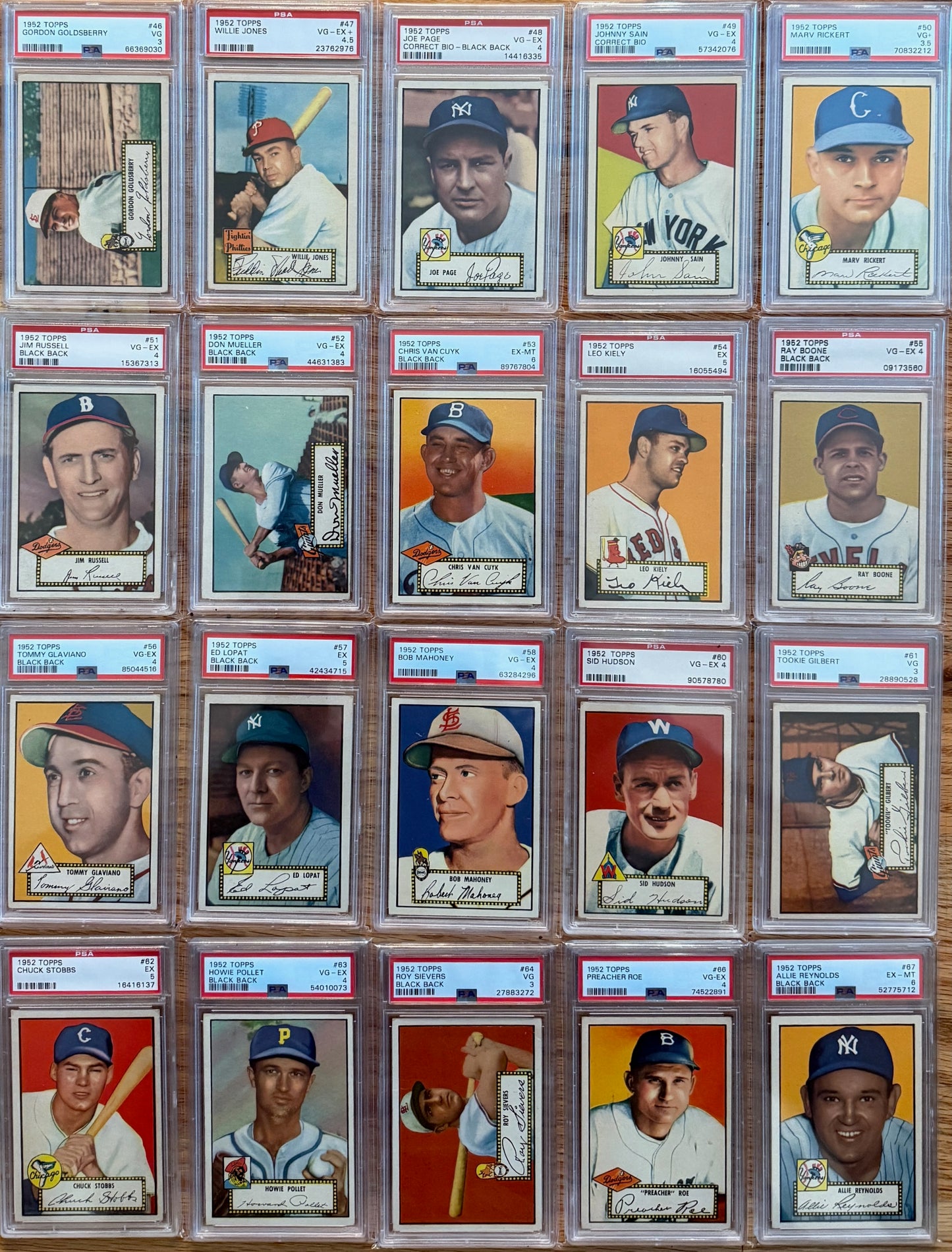 MEGA BREAK - 1952 Topps Baseball PSA Graded Complete Set!!