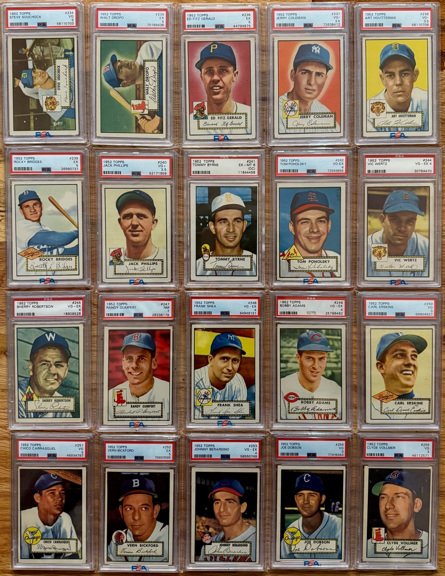 MEGA BREAK - 1952 Topps Baseball PSA Graded Complete Set!!