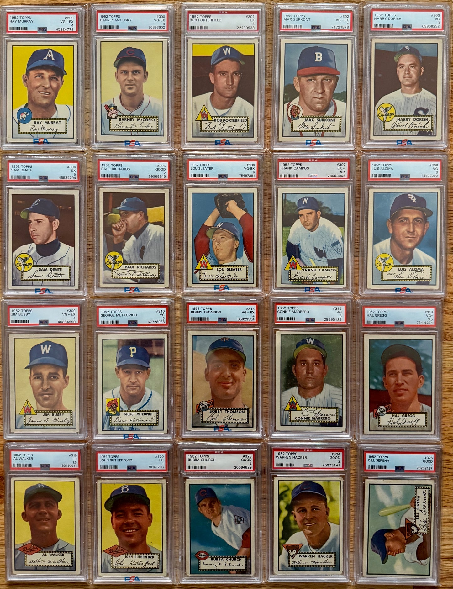 MEGA BREAK - 1952 Topps Baseball PSA Graded Complete Set!!