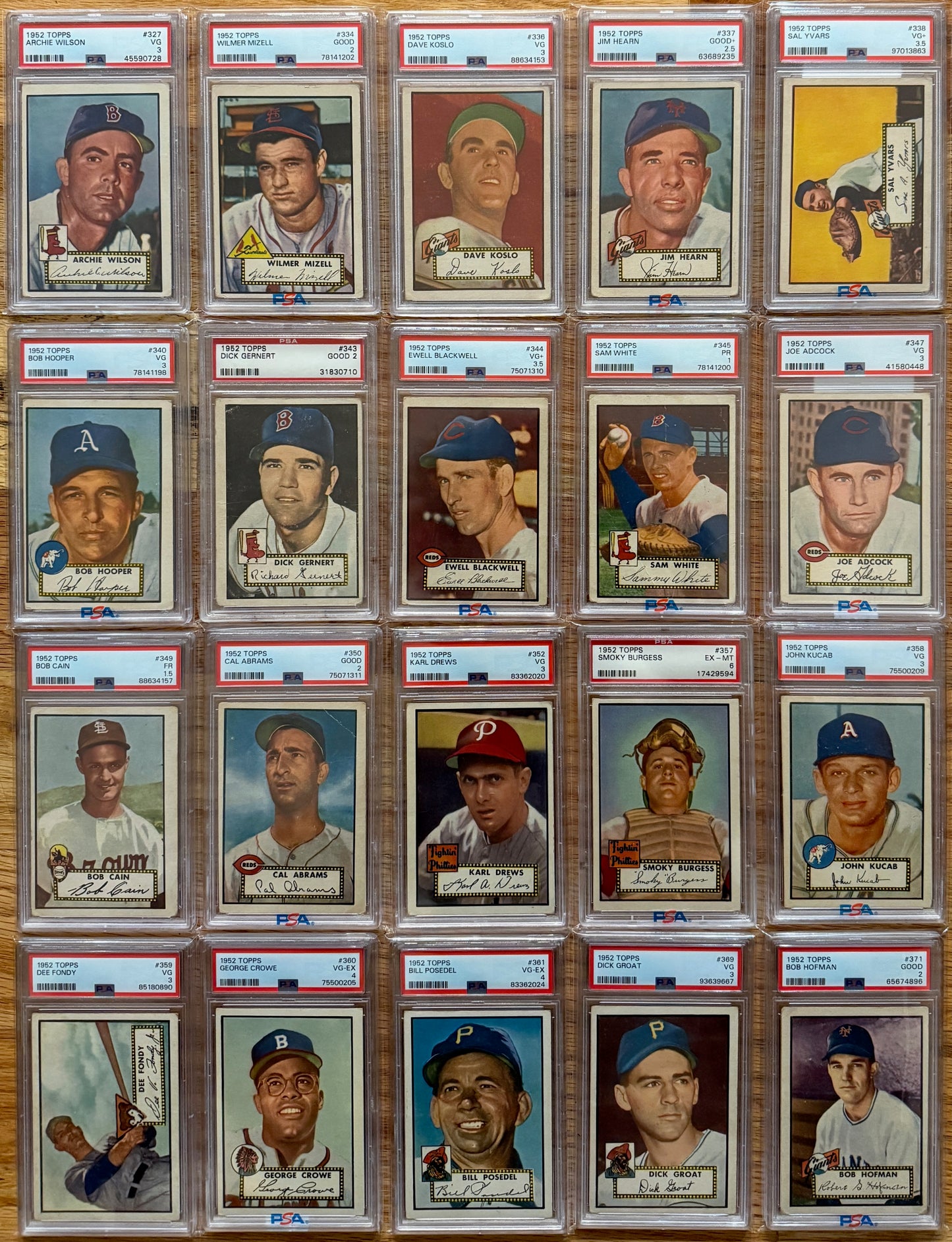 MEGA BREAK - 1952 Topps Baseball PSA Graded Complete Set!!