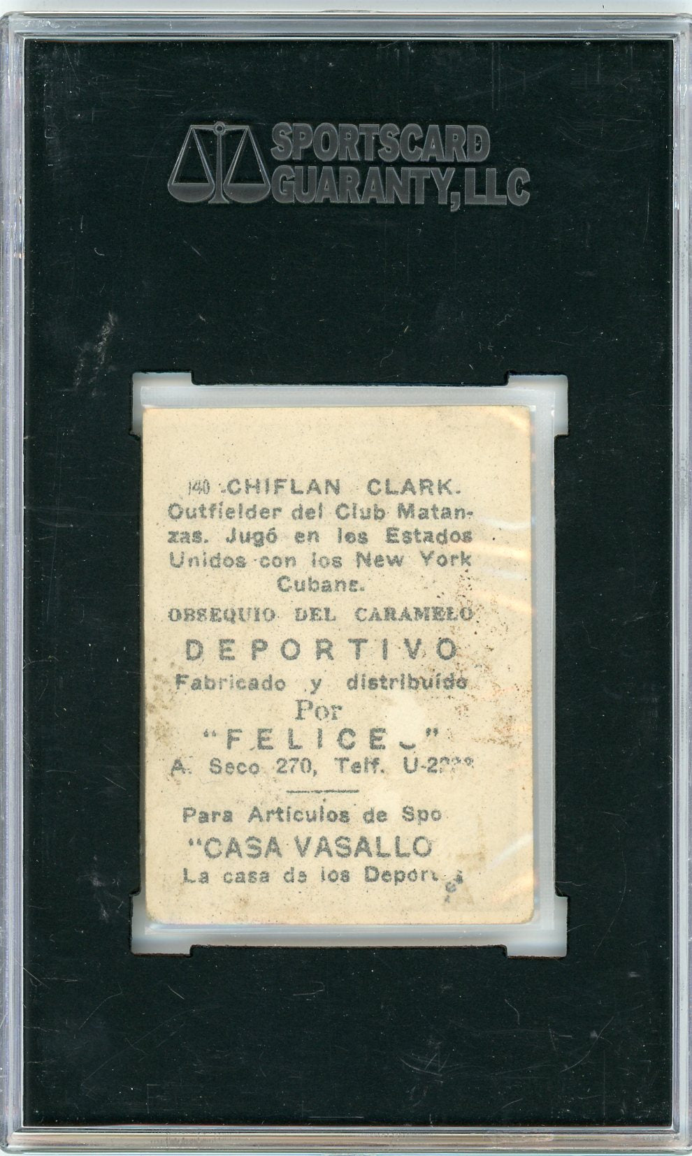 1946 Caramelo Deportivo Chiflan Clark #140 SGC 1.5