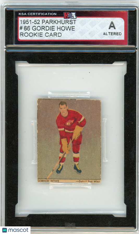 1951-52 Parkhurst Gordie Howe #66 KSA Authentic
