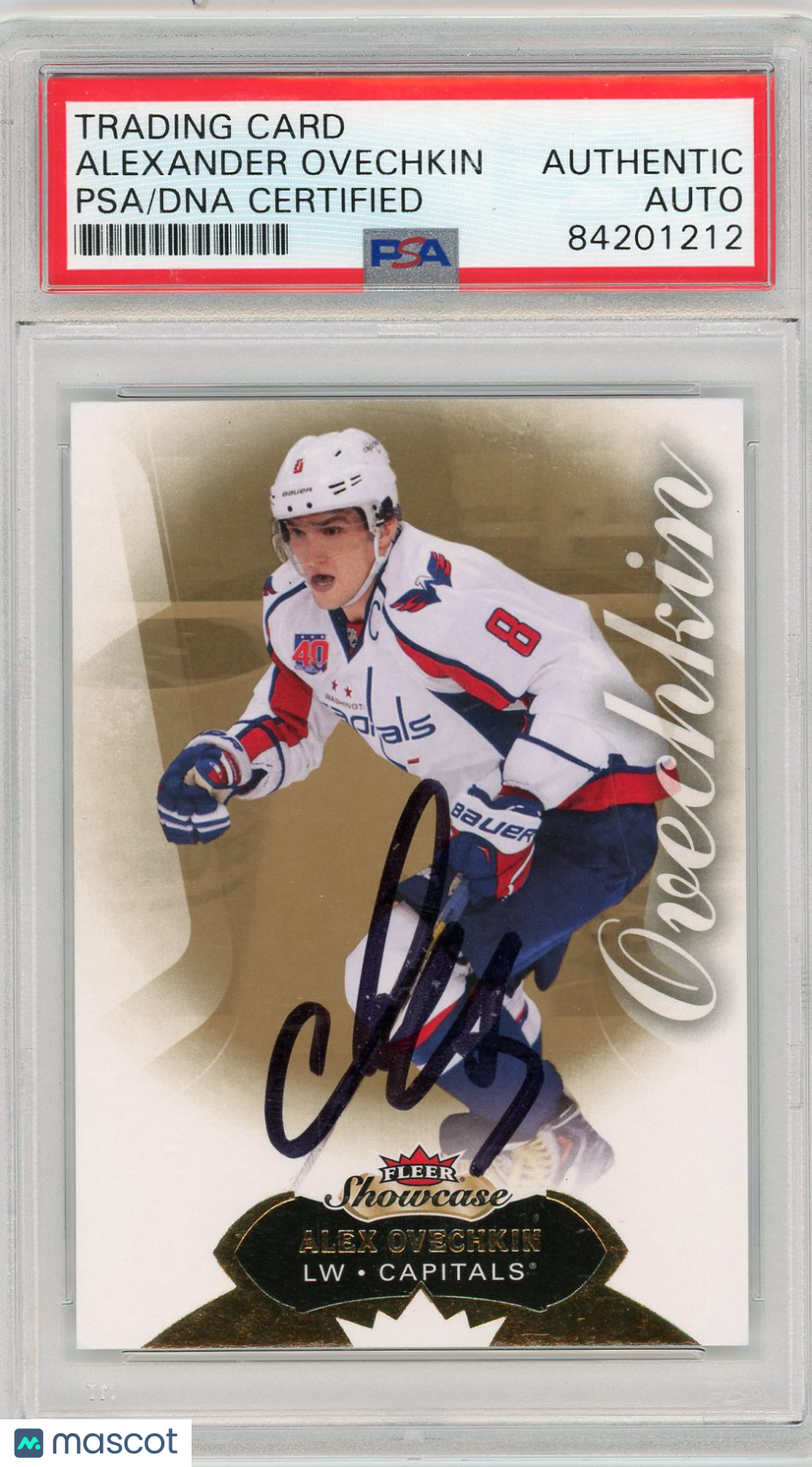 2014-15 Fleer Showcase Alexander Ovechkin #78 PSA A Auto A