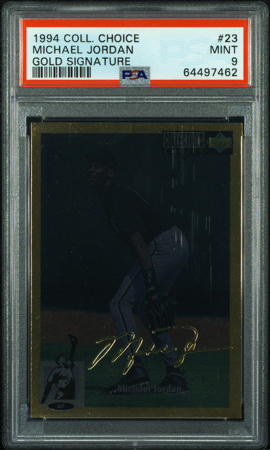 1994 CHOICE MICHAEL JORDAN COLLECTOR'S GOLD SIGNATURE #23 PSA 9