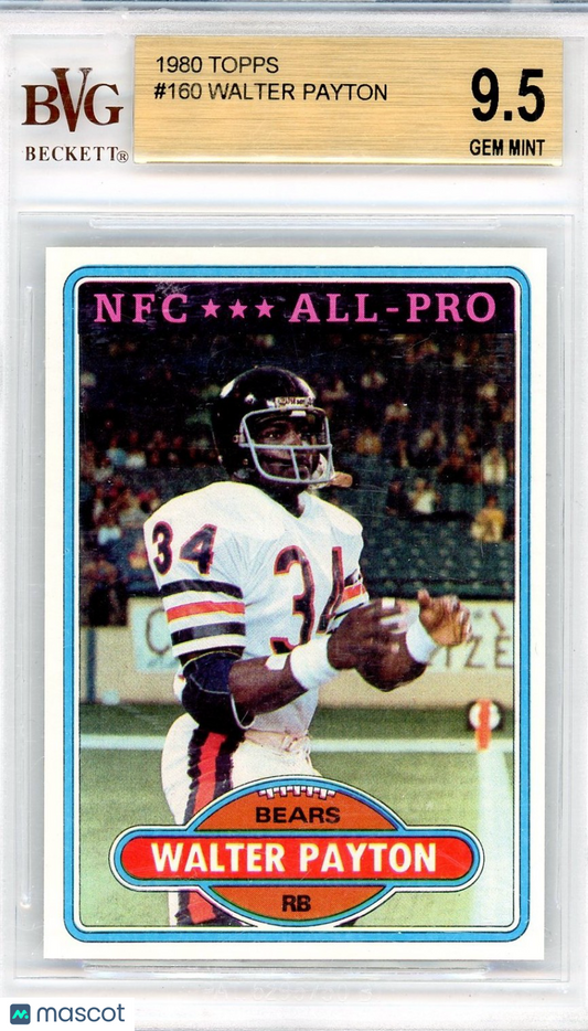 1980 Topps Walter Payton #160 BGS 9.5