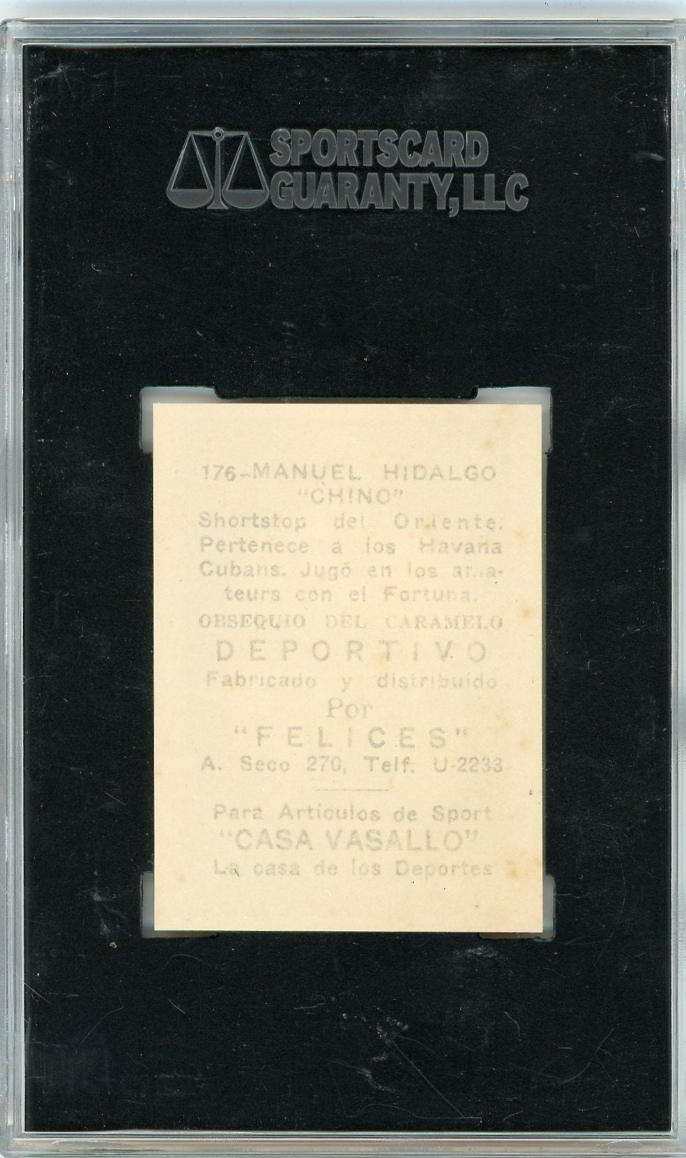 1946 Caramelo Deportivo Manuel Hidalgo #176 SGC 4