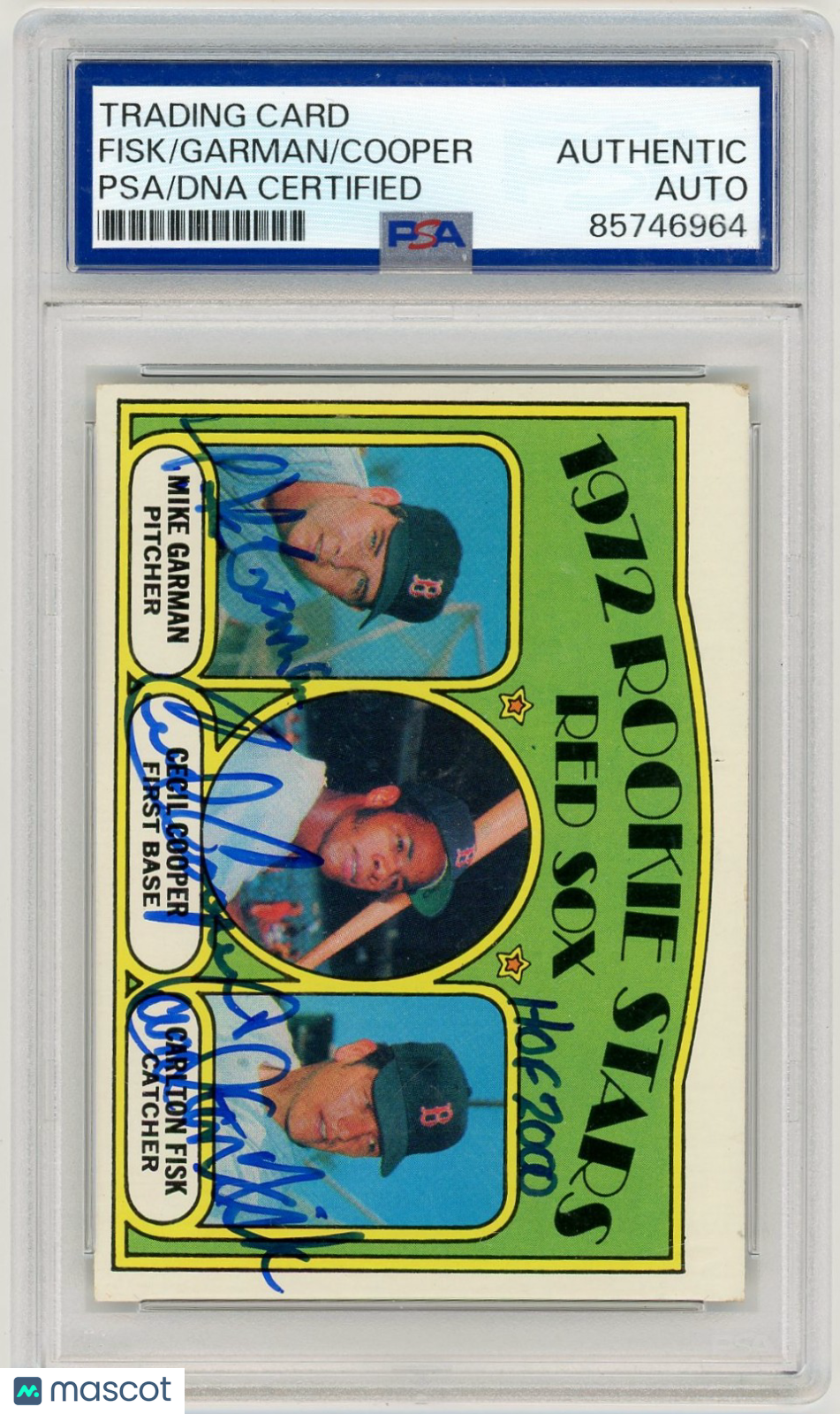 2022 Carlton Fisk PSA A Auto A
