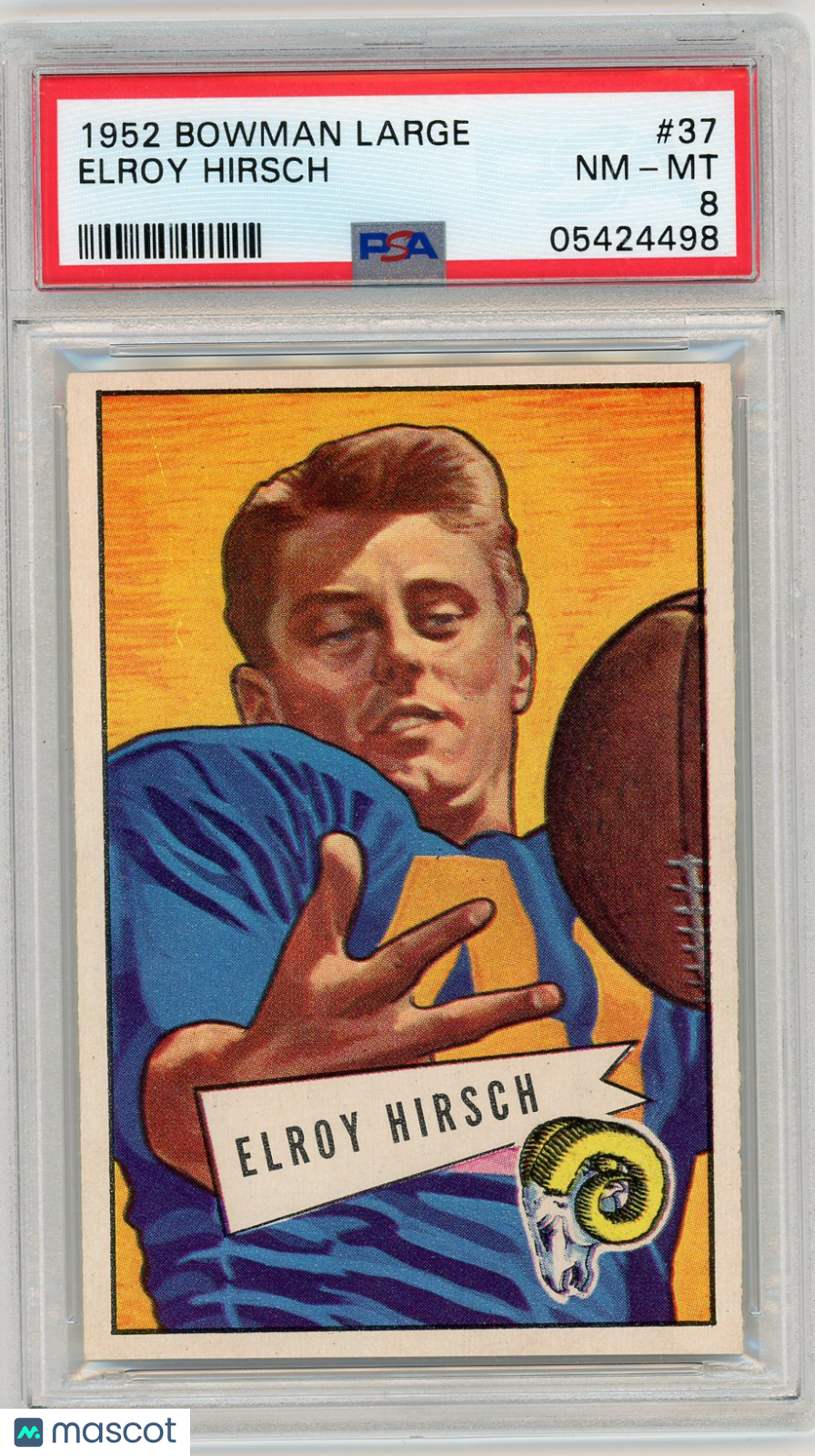 1952 Bowman Large Elroy Hirsch #37 PSA 8