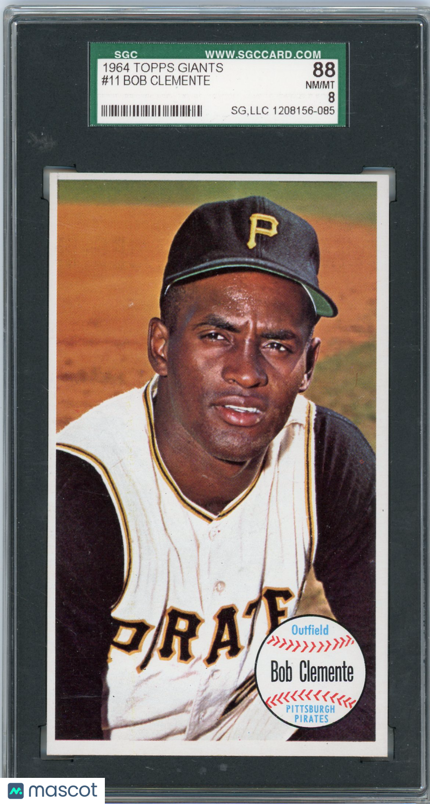 1964 Topps Giants Bob Clemente #11 SGC 8
