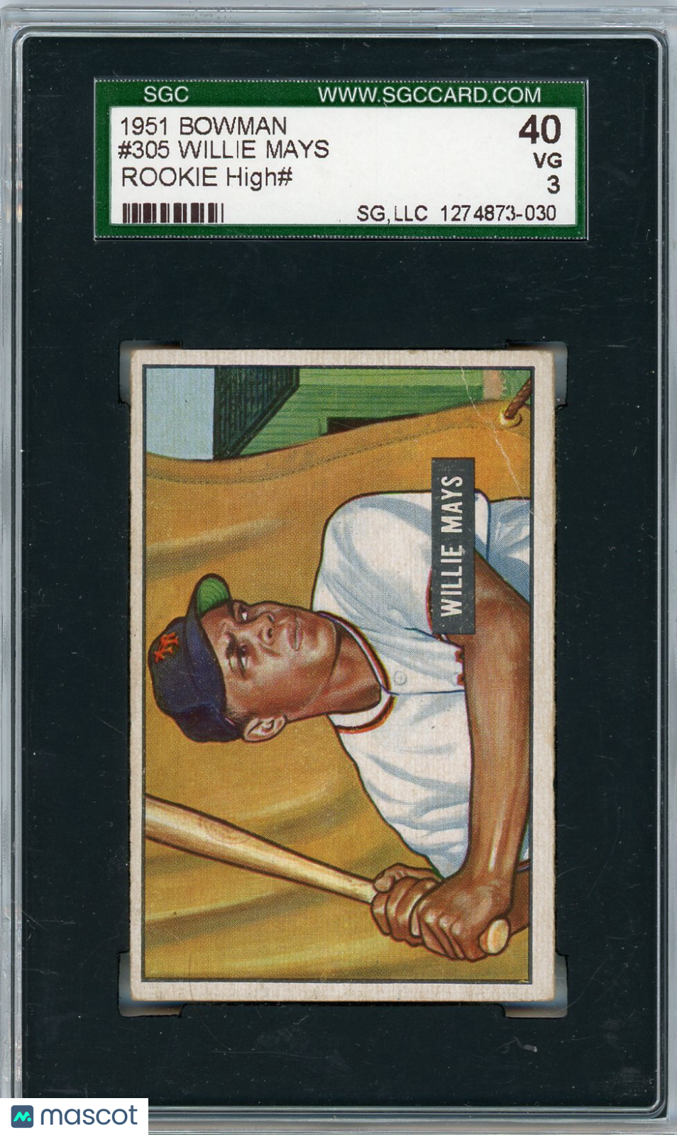 1951 Bowman Willie Mays #305 SGC 3