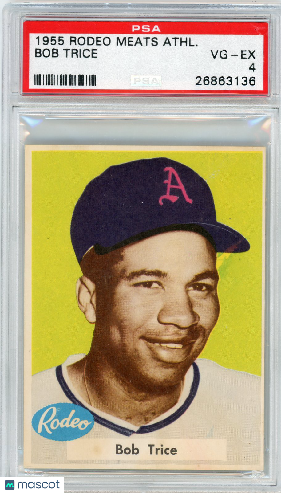 1955 Rodeo Meats Athletics Bob Trice PSA 4