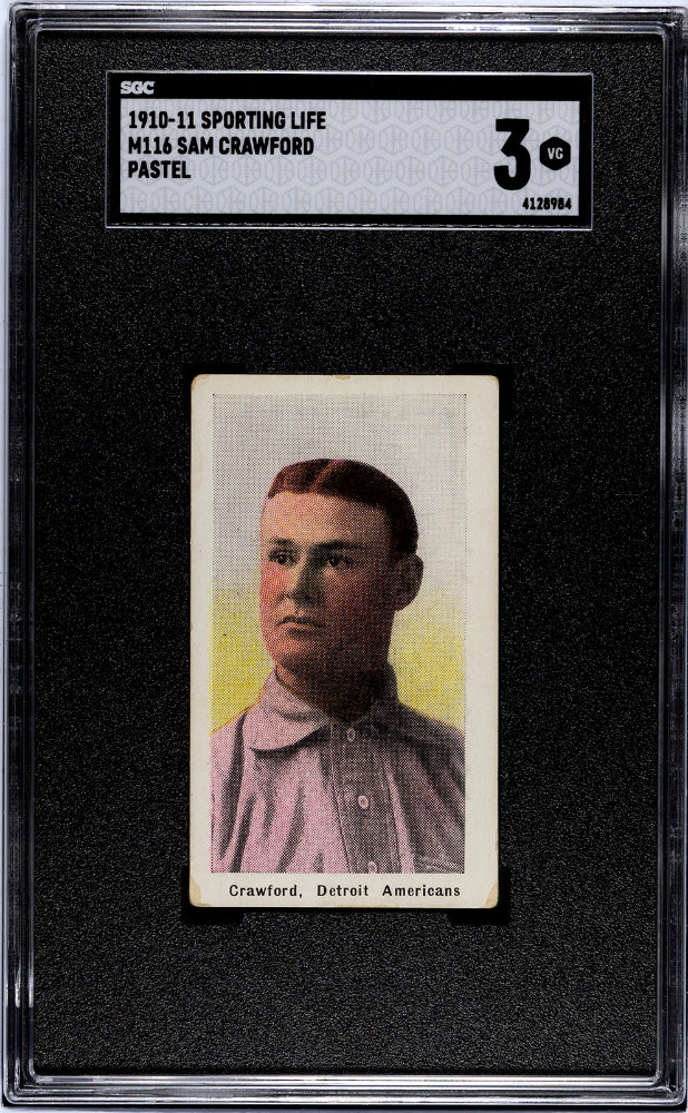 1910-11 SAM CRAWFORD SPORTING LIFE (M116) PASTEL SGC 3