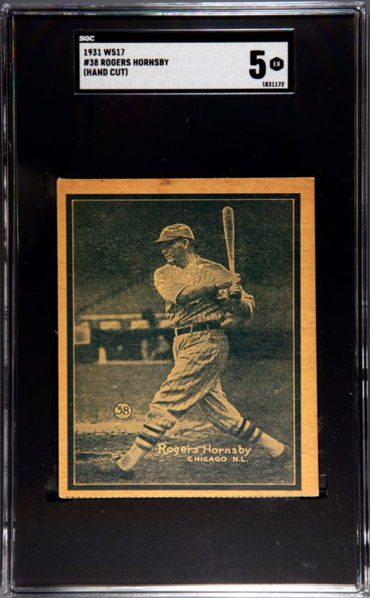 1931 ROGERS HORNSBY W517 #38 SGC 5