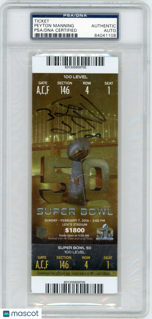 2024 Peyton Manning PSA A Auto A