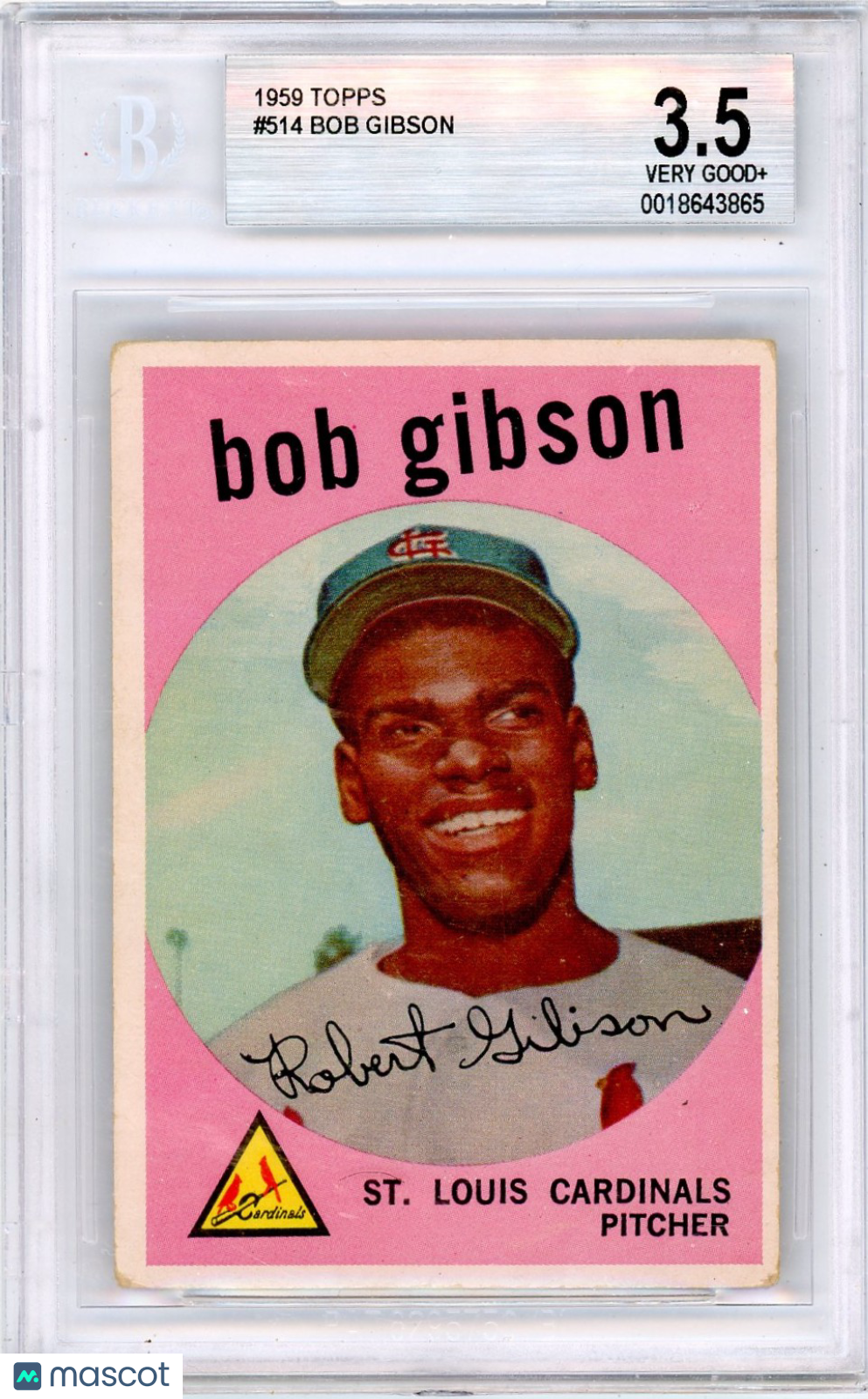 1959 Topps Bob Gibson #514 BVG 3.5 Rookie