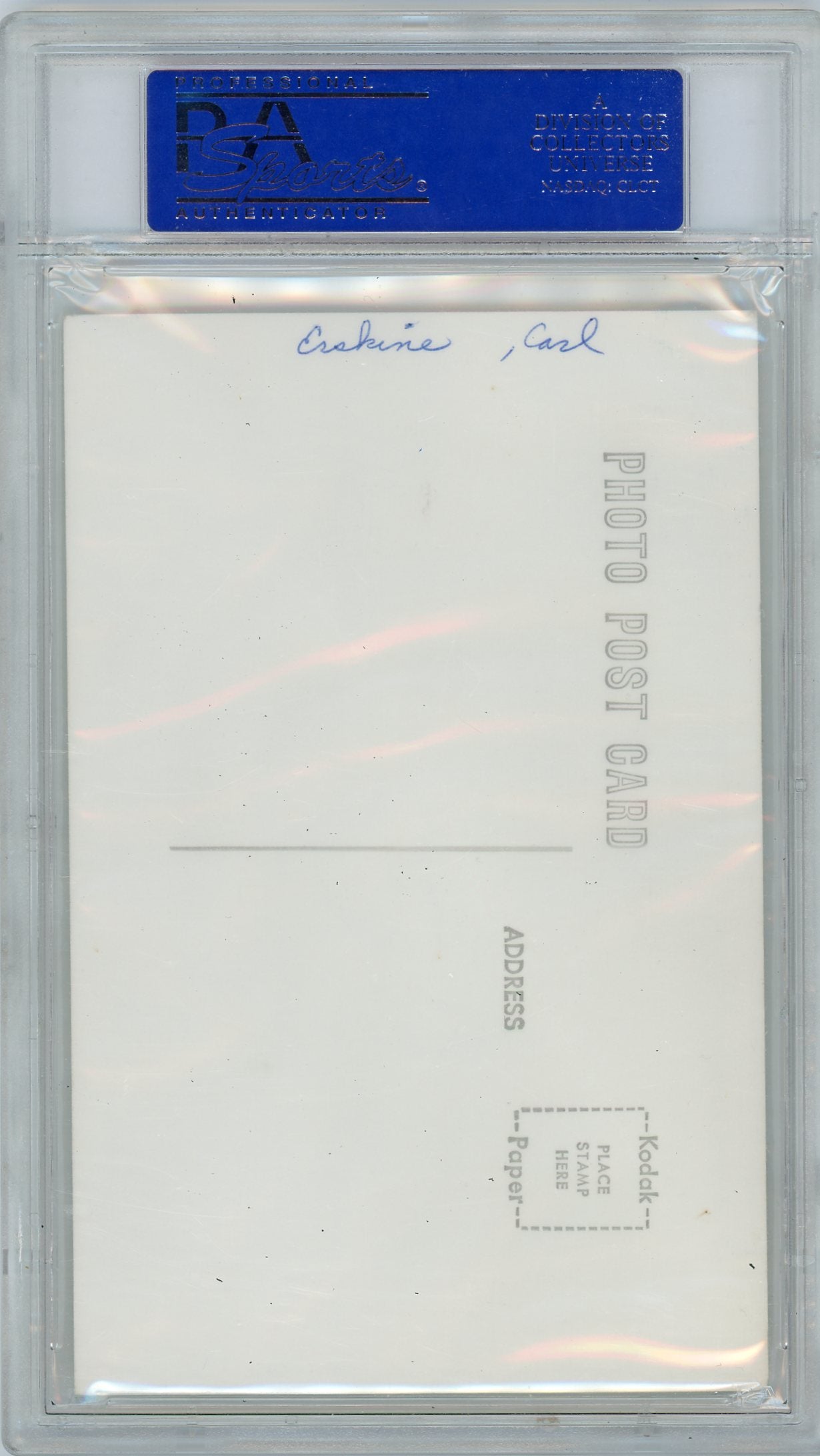 Carl Erskine PSA A Auto A