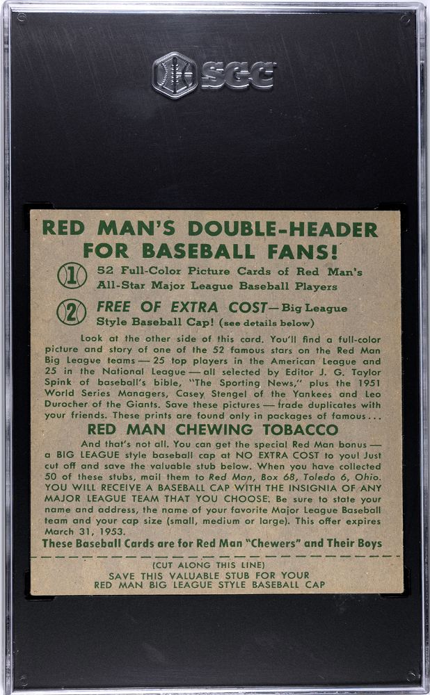 1952 Redman Tobacco Roberto Avila #AL-2 SGC 5