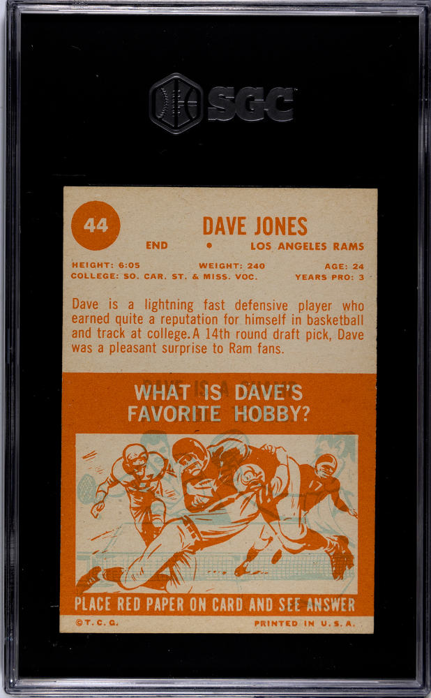 1963 Topps Dave Jones #44 SGC 8.5